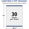 imageAvery Glossy Clear Round Labels Sure Feed Technology 125quot Diameter 300 Glossy Clear Labels PrinttoTheEdge LaserInkjet Printable1 500 labels