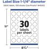 imageAvery Glossy Clear Round Labels Sure Feed Technology 125quot Diameter 300 Glossy Clear Labels PrinttoTheEdge LaserInkjet Printable3 000 labels