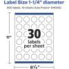 imageAvery Glossy Clear Round Labels Sure Feed Technology 125quot Diameter 300 Glossy Clear Labels PrinttoTheEdge LaserInkjet Printable300 labels