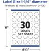 imageAvery Glossy Clear Round Labels Sure Feed Technology 125quot Diameter 300 Glossy Clear Labels PrinttoTheEdge LaserInkjet Printable750 labels