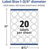 imageAvery Glossy Clear Round Labels Sure Feed Technology 175quot Diameter 200 Glossy Clear Labels PrinttoTheEdge LaserInkjet Printable2 000 labels