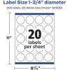 imageAvery Glossy Clear Round Labels Sure Feed Technology 175quot Diameter 200 Glossy Clear Labels PrinttoTheEdge LaserInkjet Printable500 labels