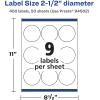 imageAvery Glossy Clear Round Labels Sure Feed Technology 25quot Diameter 90 Glossy Clear Labels PrinttoTheEdge LaserInkjet Printable450 labels