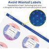 imageAvery Glossy Clear Round Labels Sure Feed Technology 25quot Diameter 90 Glossy Clear Labels PrinttoTheEdge LaserInkjet Printable90 labels