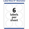 imageAvery Glossy Clear Round Labels with Sure Feed 3quot Diameter 60 Glossy Clear Labels PrinttoTheEdge LaserInkjet Printable150 labels