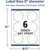 imageAvery Glossy Clear Round Labels with Sure Feed 3quot Diameter 60 Glossy Clear Labels PrinttoTheEdge LaserInkjet Printable150 labels