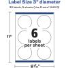 imageAvery Glossy Clear Round Labels with Sure Feed 3quot Diameter 60 Glossy Clear Labels PrinttoTheEdge LaserInkjet Printable30 labels