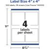 imageAvery Glossy Clear Square Labels Sure Feed Technology 4quot x 4quot 100 Glossy Clear Labels LaserInkjet Printable100 labels