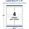 imageAvery Glossy Clear Square Labels Sure Feed Technology 4quot x 4quot 100 Glossy Clear Labels LaserInkjet Printable400 labels