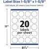 imageAvery Glossy Clear Square Scalloped Labels Sure Feed Technology 158quot x 158quot 200 Glossy Clear Labels PrinttoTheEdge LaserInkjet Printable500 labels
