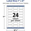 imageAvery Glossy White Rectangle Labels Sure Feed Technology 1quot x 2quot 240 Glossy White Labels PrinttoTheEdge Permanent Adhesive LaserInkjet Printable1 200 labels