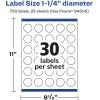 imageAvery Glossy White Round Labels Sure Feed Technology 125quot Diameter 300 Glossy White Labels PrinttoTheEdge Permanent Adhesive LaserInkjet Printable750 labels