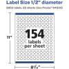 imageAvery Glossy White Round Labels Sure Feed Technology 12quot Diameter 1540 Glossy White Labels PrinttoTheEdge Permanent Adhesive LaserInkjet Printable3 850 labels