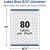 imageAvery Glossy White Round Labels Sure Feed Technology 34quot Diameter 800 Glossy White Labels PrinttoTheEdge Permanent Adhesive LaserInkjet Printable8 000 labels