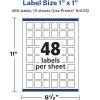 imageAvery Glossy White Square Labels Sure Feed Technology 1quot x 1quot 480 Glossy White Labels PrinttoTheEdge Permanent Adhesive LaserInkjet Printable480 labels