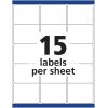 imageAvery ID Labels Sure Feed Technology Permanent Adhesive 2quot x 258quot 225 Labels 6572Labels