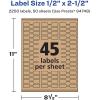 imageAvery Kraft Brown Barbell Labels Sure Feed Technology 05quot x 25quot 675 Kraft Brown Labels LaserInkjet Printable2 250 labels