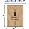 imageAvery Kraft Brown Lollipop Labels Sure Feed Technology 15quot x 4quot 200 Kraft Brown Labels PrinttoTheEdge LaserInkjet Printable120 labels