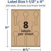 imageAvery Kraft Brown Lollipop Labels Sure Feed Technology 15quot x 4quot 200 Kraft Brown Labels PrinttoTheEdge LaserInkjet Printable200 labels