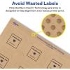 imageAvery Kraft Brown Square Scalloped Labels Sure Feed Technology 158quot x 158quot 500 Kraft Brown Labels PrinttoTheEdge LaserInkjet Printable500 labels