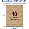 imageAvery Kraft Brown Wraparound Band Labels Sure Feed Technology 15quot x 35quot Cigar Band Labels 150 Total PrinttoTheEdge LaserInkjet Printable1 000 labels