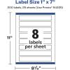 imageAvery Matte Clear Rectangle Labels Sure Feed Technology 1quot x 7quot 80 Matte Clear Labels PrinttoTheEdge LaserInkjet Printable200 labels