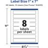 imageAvery Matte Clear Rectangle Labels Sure Feed Technology 1quot x 7quot 80 Matte Clear Labels PrinttoTheEdge LaserInkjet Printable80 labels