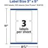 imageAvery Matte Clear Rectangle Labels Sure Feed Technology 3quot x 5quot 30 Matte Clear Labels PrinttoTheEdge LaserInkjet Printable300 labels