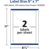 imageAvery Matte Clear Rectangle Labels Sure Feed Technology 5quot x 7quot 20 Matte Clear Labels LaserInkjet Printable200 labels