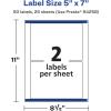 imageAvery Matte Clear Rectangle Labels Sure Feed Technology 5quot x 7quot 20 Matte Clear Labels LaserInkjet Printable50 labels
