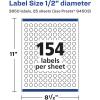 imageAvery Matte Clear Round Labels Sure Feed Technology 05quot Diameter 1540 Matte Clear Labels PrinttoTheEdge LaserInkjet Printable3 850 labels