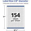 imageAvery Matte Clear Round Labels Sure Feed Technology 05quot Diameter 1540 Matte Clear Labels PrinttoTheEdge LaserInkjet Printable7 700 labels