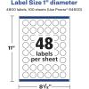 imageAvery Matte Clear Round Labels Sure Feed Technology 1quot Diameter 480 Matte Clear Labels PrinttoTheEdge LaserInkjet Printable4 800 labels