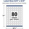 imageAvery Matte Clear Square Labels Sure Feed Technology 34quot x 34quot 800 Matte Clear Labels PrinttoTheEdge LaserInkjet Printable2 000 labels