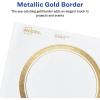 imageAvery Matte White Labels Metallic Gold Borders 3quot Round Labels 60 Total LaserInkjet Printable 65443