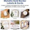 imageAvery Matte White Labels Metallic Gold Borders 3quot Round Labels 60 Total LaserInkjet Printable 65443
