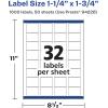 imageAvery Matte White Rectangle Labels Sure Feed Technology 125quot x 175quot 800 Matte White Printable Labels1 600 Labels