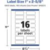 imageAvery Matte White Rectangle Labels Sure Feed Technology 1quot x 258quot 400 Matte White Printable Labels1 600 Labels