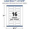 imageAvery Matte White Rectangle Labels Sure Feed Technology 1quot x 258quot 400 Matte White Printable Labels4 000 Labels