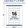 imageAvery Matte White Rectangle Labels Sure Feed Technology 1quot x 258quot 400 Matte White Printable Labels400 Labels