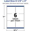 imageAvery Matte White Rectangle Labels Sure Feed Technology 313quot x 4quot 150 Matte White Printable Labels1 500 Labels