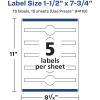 imageAvery Matte White Removable Wraparound Band Labels Sure Feed Technology 15quot x 775quot PrinttoTheEdge Cigar Band Labels 75 Total LaserInkjet Printable75 labels