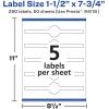 imageAvery Matte White Removable Wraparound Band Labels Sure Feed Technology 15quot x 775quot PrinttoTheEdge Cigar Band Labels 75 Total LaserInkjet Printable250 labels