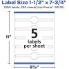 imageAvery Matte White Wraparound Band Labels Sure Feed Technology 15quot x 775quot Cigar Band Labels PrinttoTheEdge Permanent Adhesive LaserInkjet Printable 125 Total1250 labels