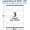 imageAvery Matte White Wraparound Band Labels Sure Feed Technology 238quot x 8quot Cigar Band Labels Permanent Adhesive LaserInkjet Printable 75 Total150 labels