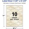 imageAvery Pearlized Ivory Cigar Labels Sure Feed Technology PrinttoTheEdge 15quot x 35quot 100 Labels LaserInkjet Compatible100 labels
