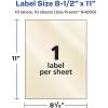imageAvery Pearlized Ivory Rectangle Labels 85quot x 11quot 10 Pearlized Ivory Labels LaserInkjet Printable10 labels