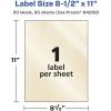 imageAvery Pearlized Ivory Rectangle Labels 85quot x 11quot 10 Pearlized Ivory Labels LaserInkjet Printable50 labels