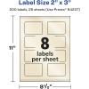 imageAvery Pearlized Ivory Rectangle Labels Sure Feed Technology PrinttoTheEdge 2quot x 3quot 80 Pearlized Ivory Labels LaserInkjet Printable200 labels