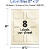 imageAvery Pearlized Ivory Rectangle Labels Sure Feed Technology PrinttoTheEdge 2quot x 3quot 80 Pearlized Ivory Labels LaserInkjet Printable80 labels